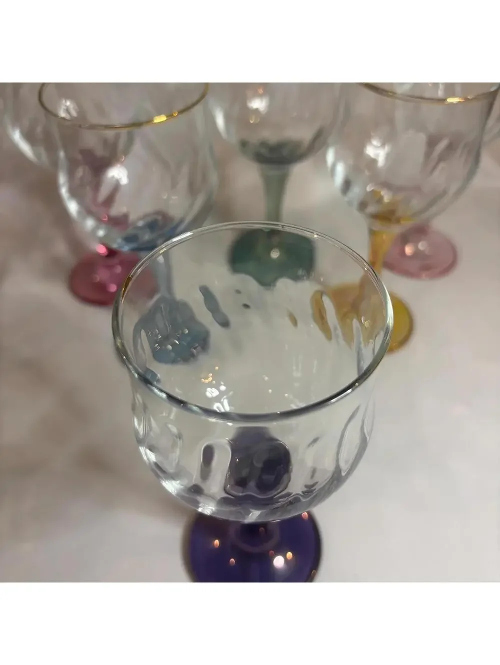 Multicolor Stemmed Glasses - set of six